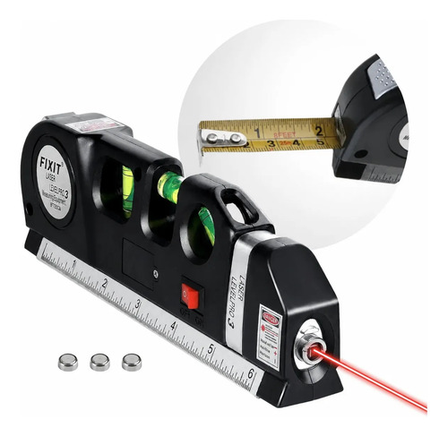 Nível a Laser 3 Linhas Cruz, Horizontal e Vertical