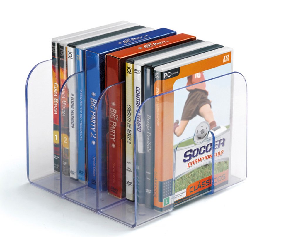 ORGANIZADOR DE LIVROS STANDARD CRISTAL 3 Divisões