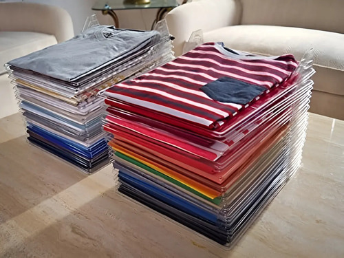 Organizador de Camisetas Transparente com 10 Divisórias