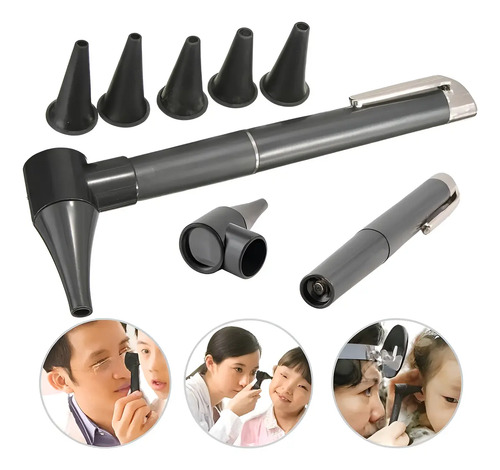 Otoscópio Penlight com Luz LED e 5 Espéculos