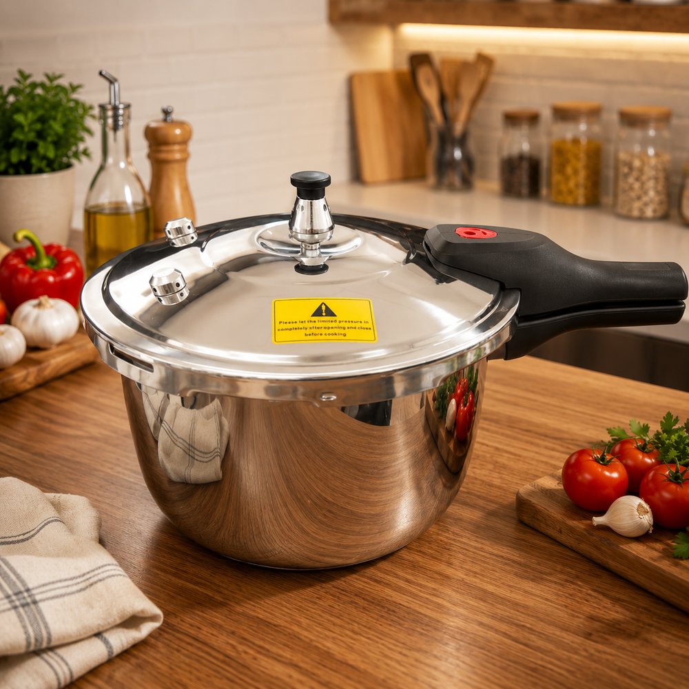Panela Pressão XDX Inox 6 Litros Fundo Triplo Indução — foto 1
