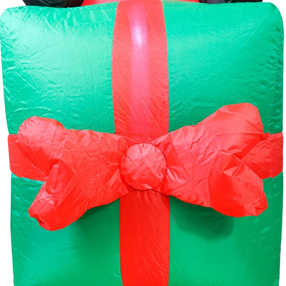 Papai Noel Infláel Sentado no Saco de Presente de 1,90m Bivolt — foto 1