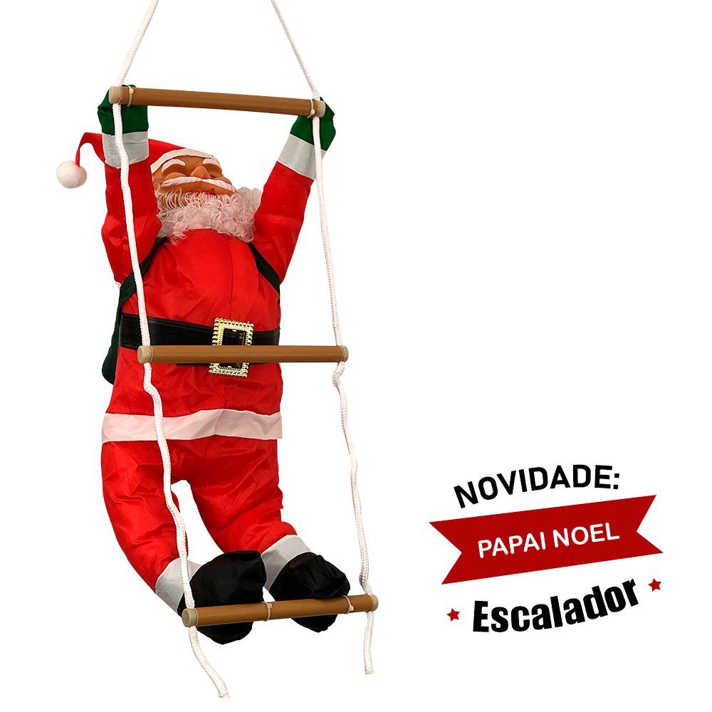 Papai Noel Subindo Escada Escalador 90 cm — foto 1