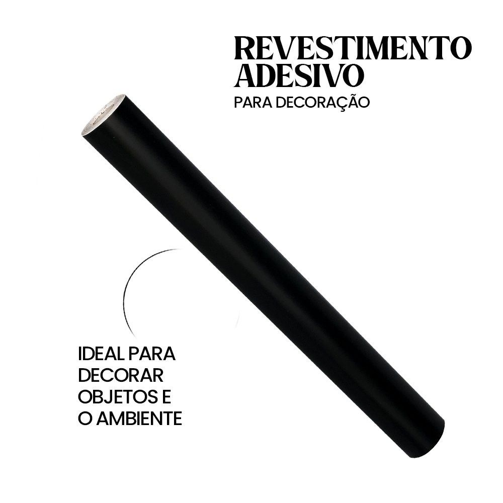 Papel Contact Win Paper Preto Semibrilho 45cm x 10m — foto 1