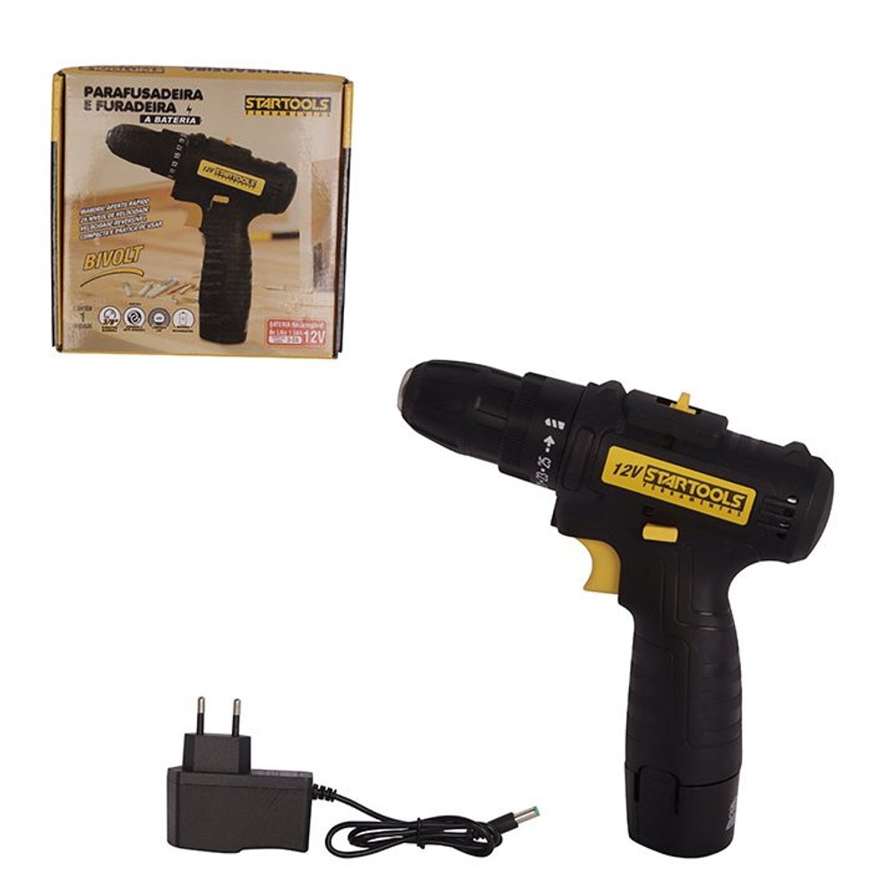 Parafusadeira e Furadeira a Bateria 12V