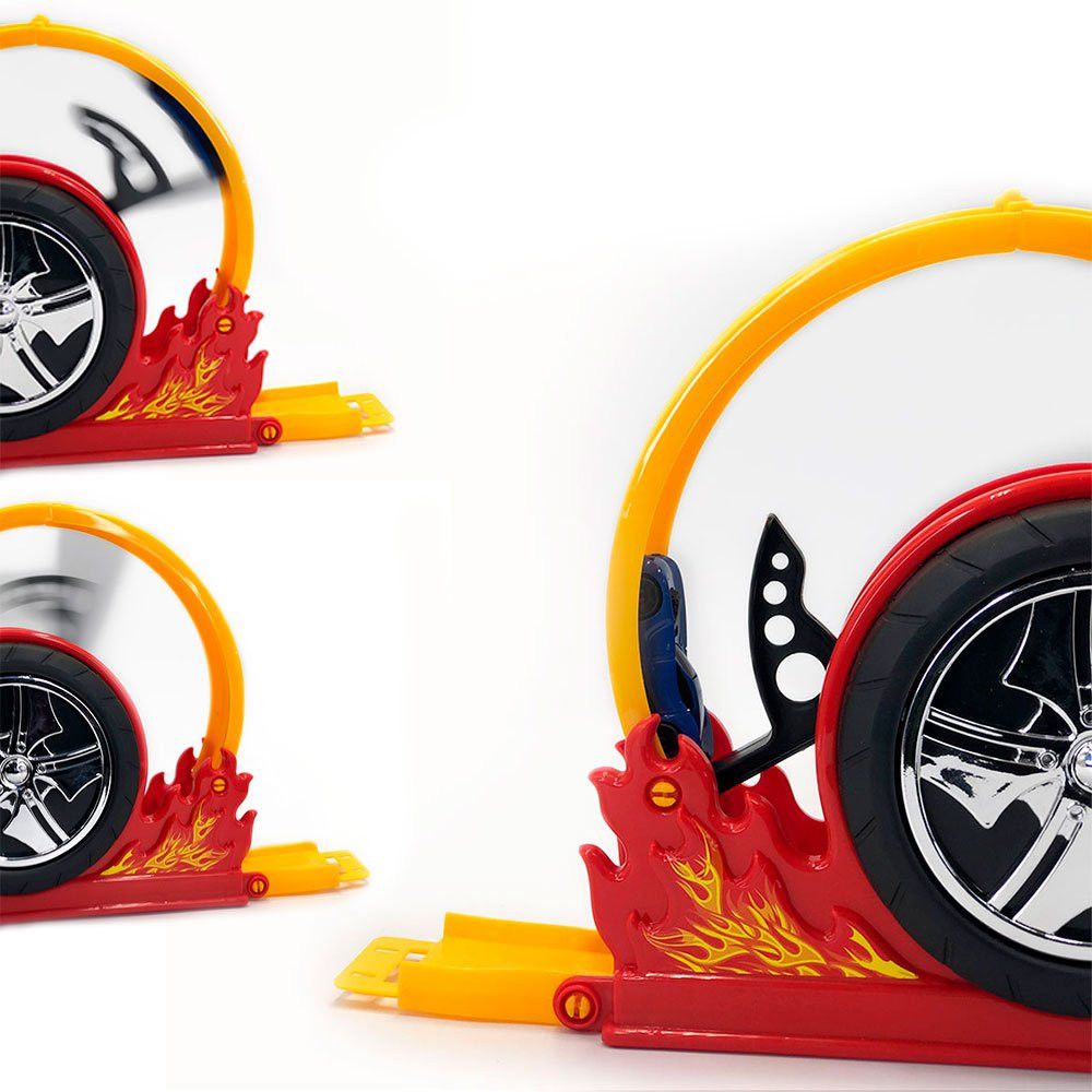 Pista Mega Speed com 02 Loops 360º, Lançador e 03 Carrinhos — foto 1