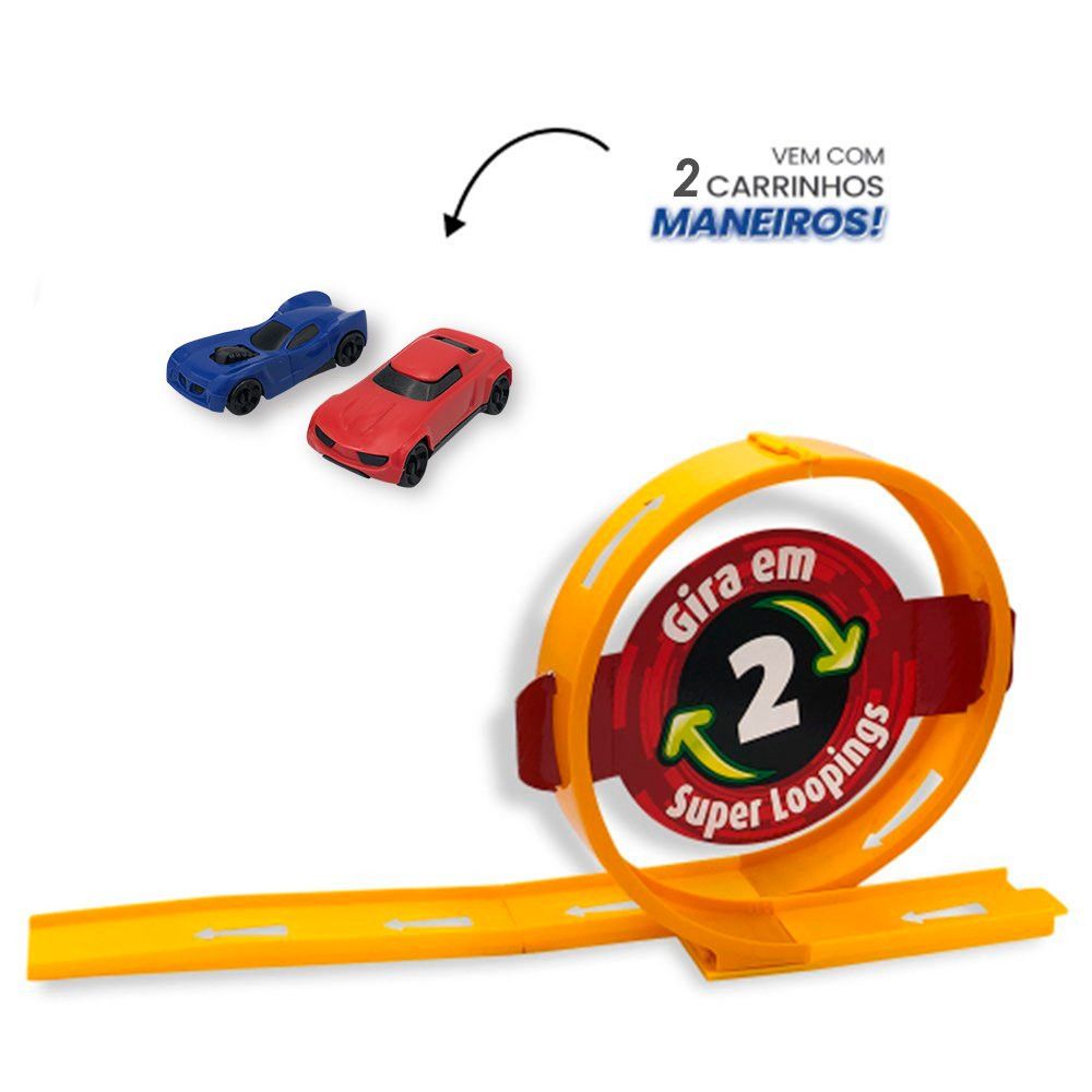 Pista Mega Speed com Loop 360º, Lançador e 02 Carrinhos — foto 1