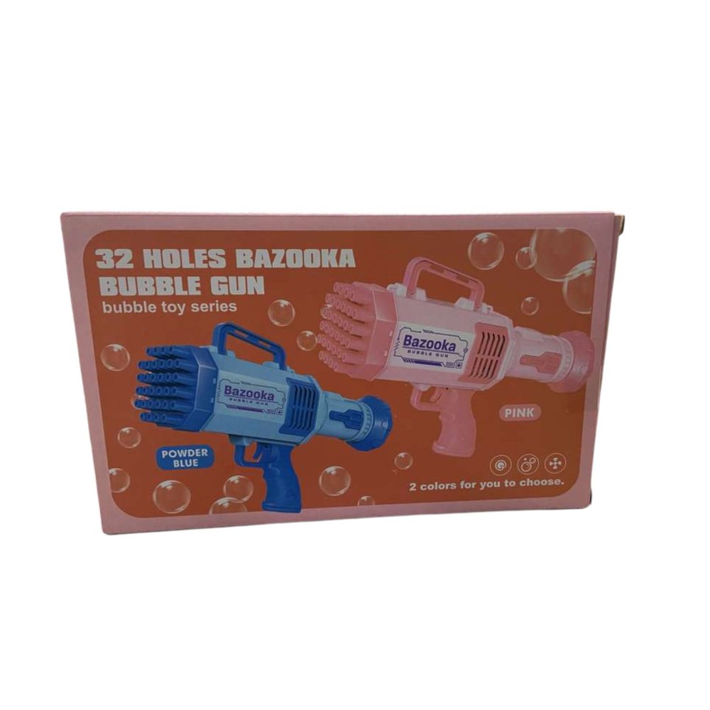 Pistola de Bolhas de Sabão Infantil Automática com 32 Orifícios e Frasco em Cores Sortidas — foto 1