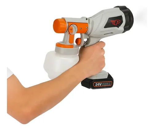 Pistola de Pintura Elétrica a Bateria 24V com Reservatório 1200ml