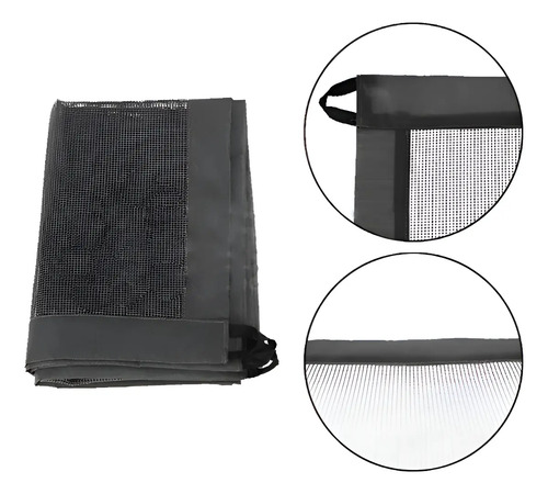 Portão Retrátil de Tela para Cães e Bebês, Preto, 1,10 x 0,80 m