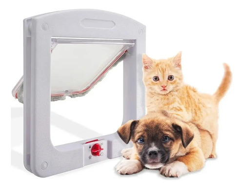Portinha Pet Door para Gato e Cachorro Pequeno Branca