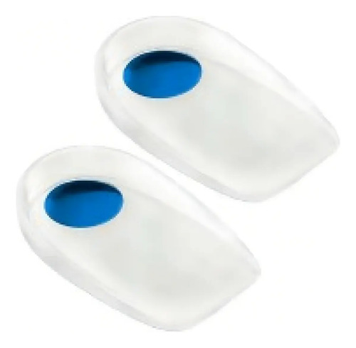 Calcanheira de Silicone Novax Ponto Azul Tamanho P Transparente