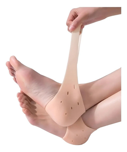 Protetor de Calcanhar de Silicone Bege, Tamanho Único