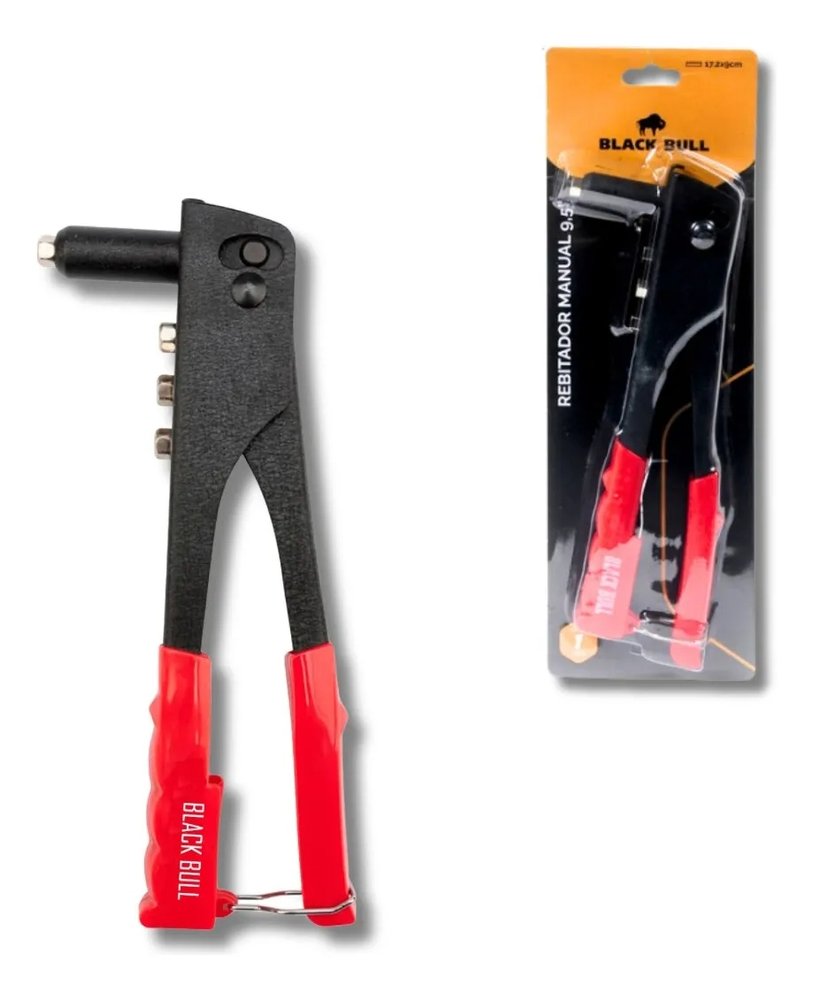 Rebitador Manual Black Bull 9,5 Polegadas com Ponteiras