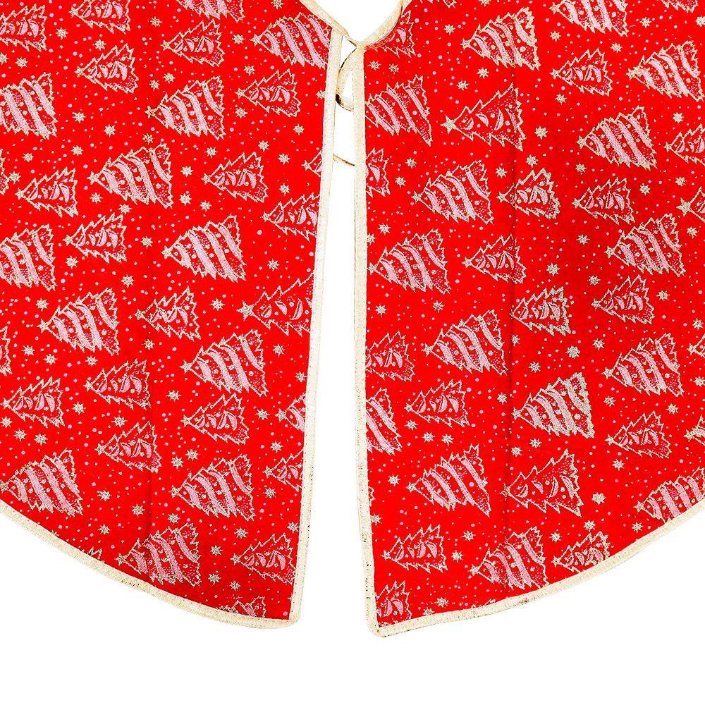 Saia de Árvore de Natal Vermelho Luxo 90cm — foto 1