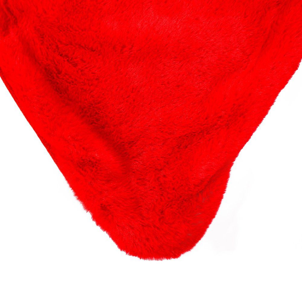 Saia para Árvore De Natal de Veludo Pelo Alto Vermelho 90cm — foto 1