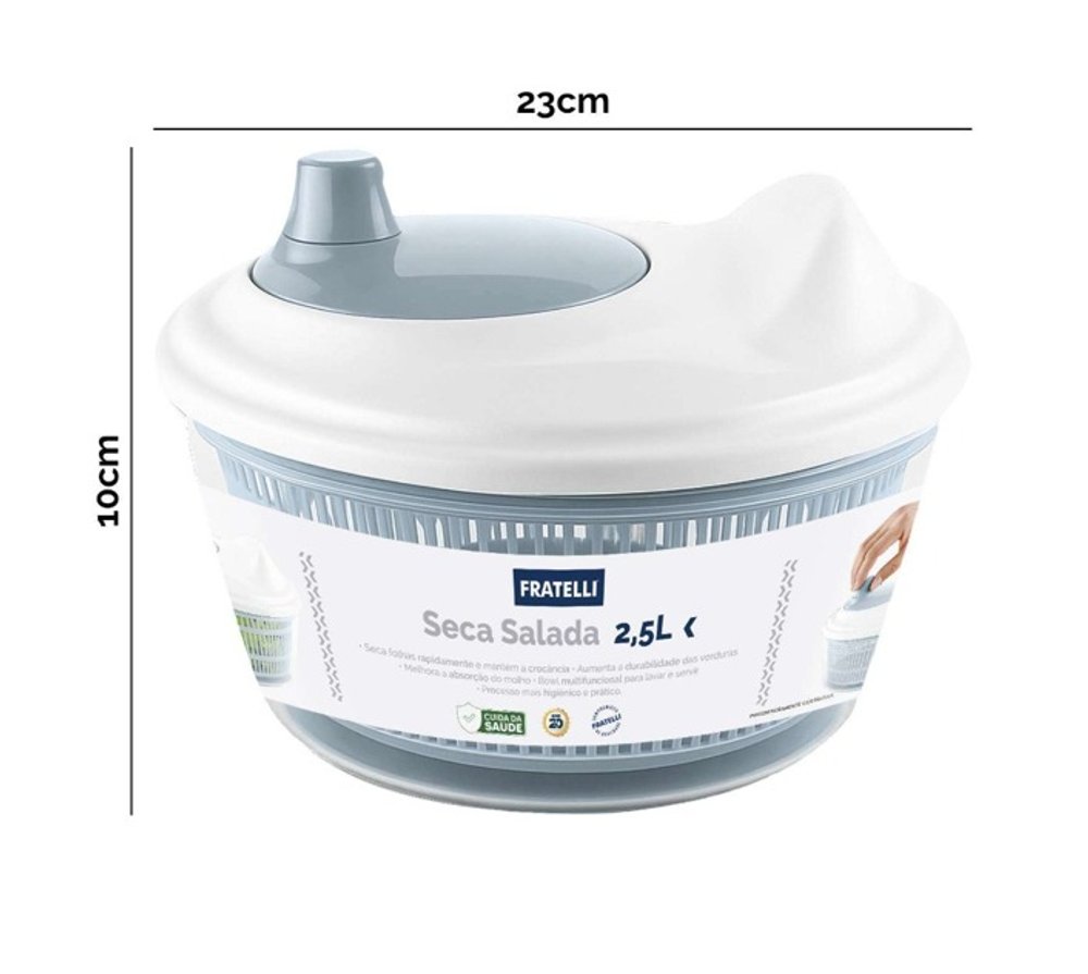 Seca Folhas Salada 2,5L - Cinza — foto 1