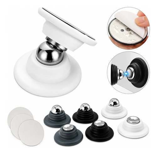 Prendedor de Porta Magnético de Silicone Adesivo Kit 2 Peças