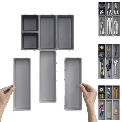 Organizador de Talheres para Gaveta com 7 Compartimentos