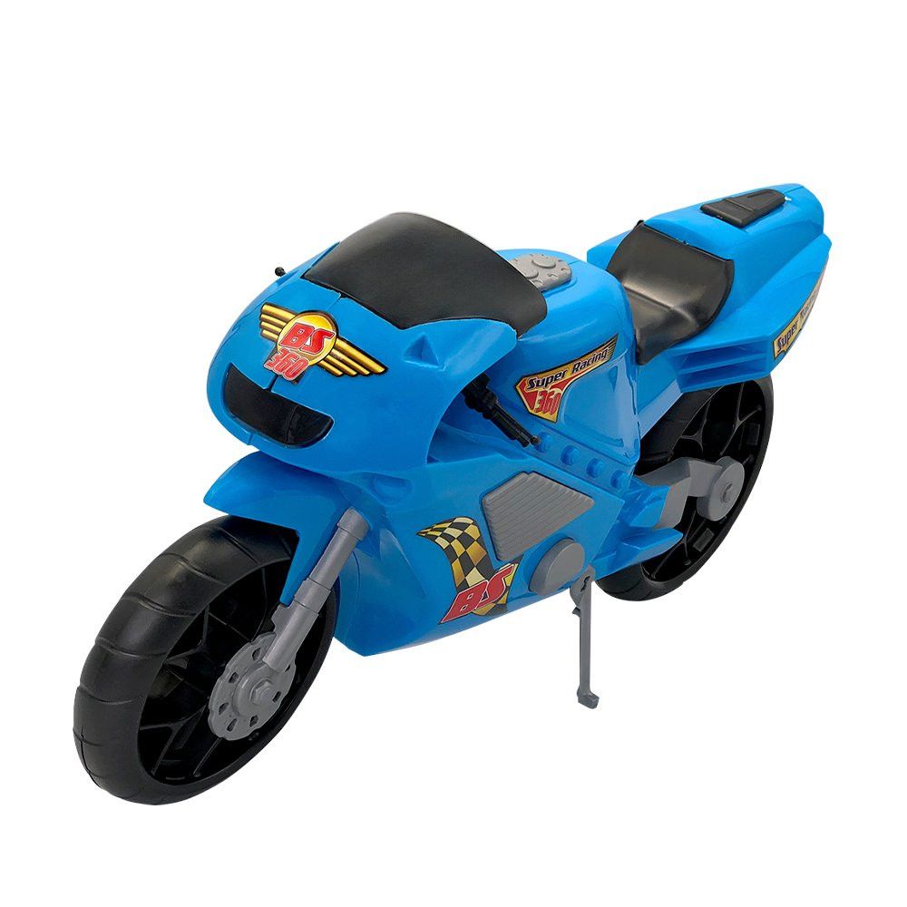 Moto de Brinquedo BS Toys Super Moto 360 Esportiva Azul 39cm — foto 1