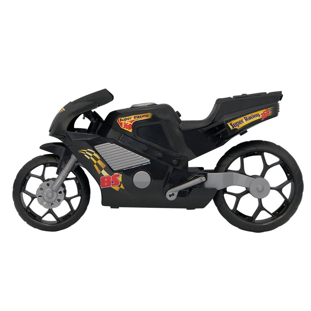 Moto de Brinquedo BS Toys Super Moto 360 Esportiva Preta 39cm — foto 1