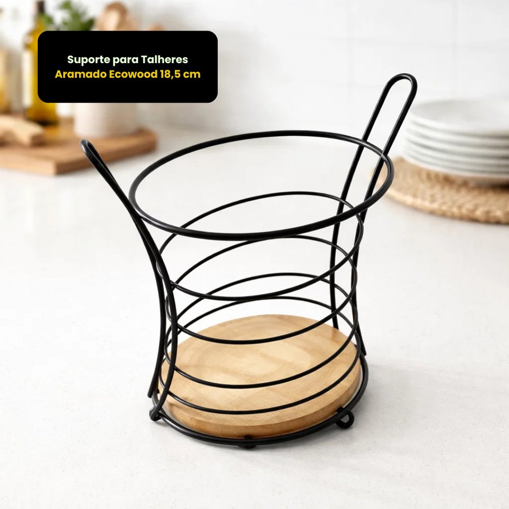 Suporte para Talheres Aramado Ecowood 18,5 cm — foto 1