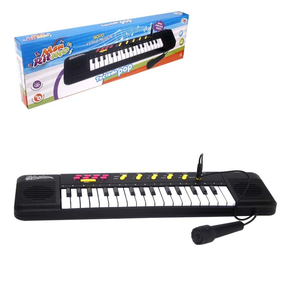 Teclado Infantil Musical com Microfone — foto 1