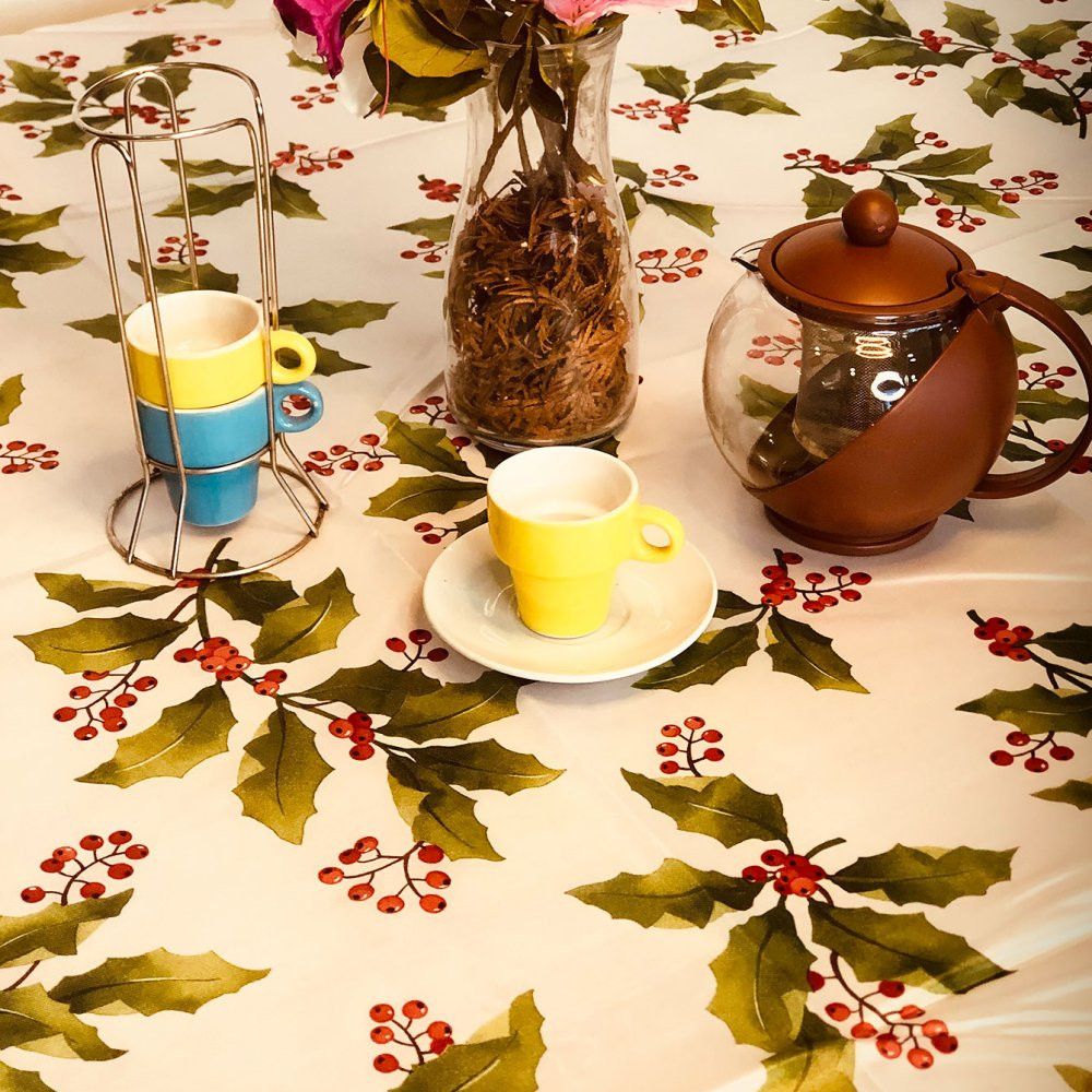 Toalha de Mesa Natalina Retangular Oxford 1,40cm x 2,10cm - Sortida — foto 1