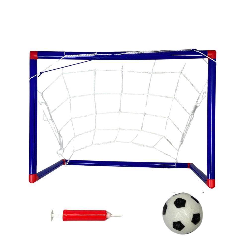 Trave de Futebol Brinquedo com Bola - Azul — foto 1