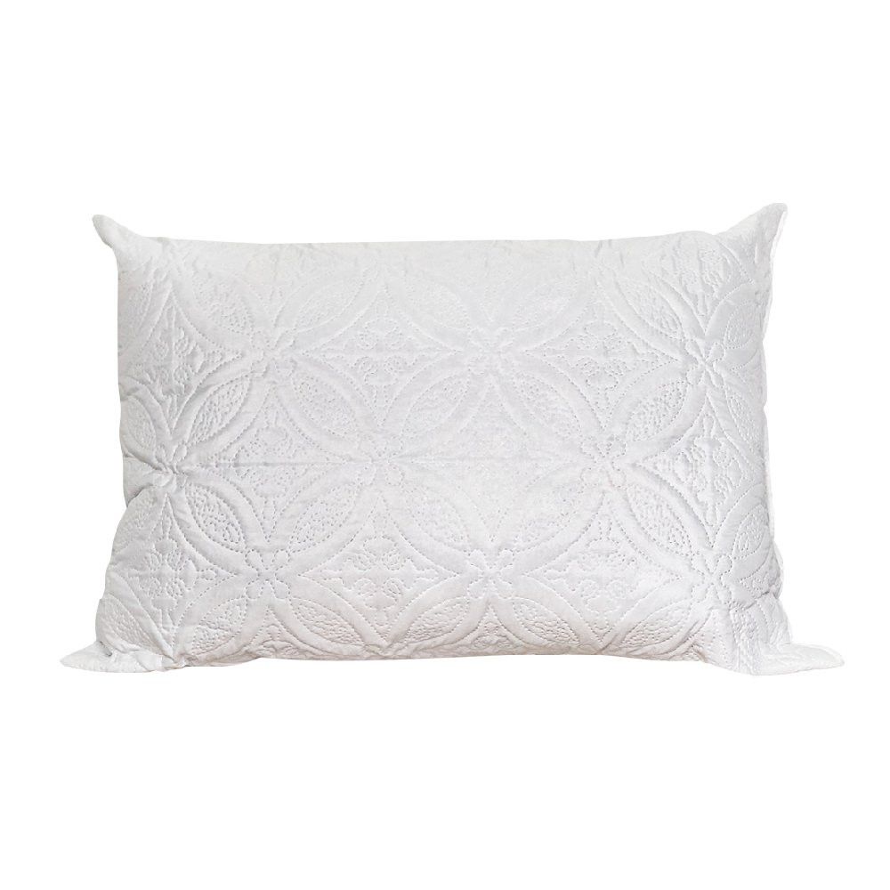 Travesseiro de Poliéster Multivix Mácio Suporte Firme com Capa Matelada 50cm x 70cm - Branco — foto 1