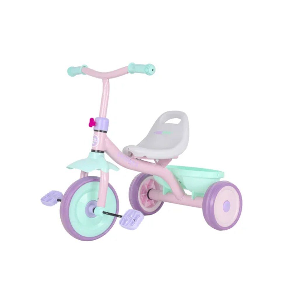 Triciclo Infantil Unitoys Candy Pink Rosa com Pedais e Cestinha — foto 1