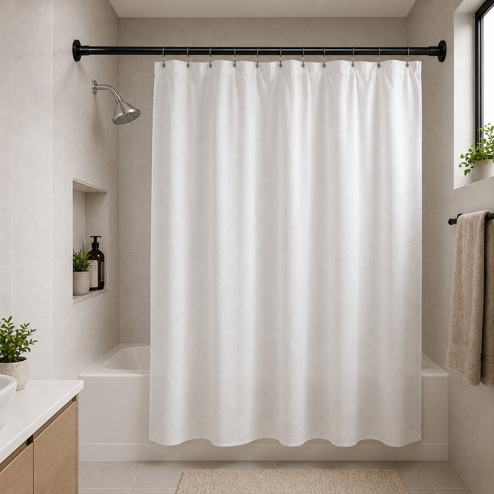 Varão de Pressão Maxeb Preto Extensível 90cm a 1,40m — foto 1