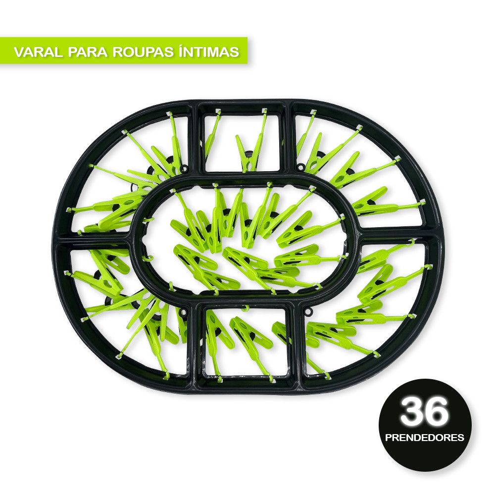 Varal Roupas Íntimas 36 Prendedores Meias Calcinhas — foto 1