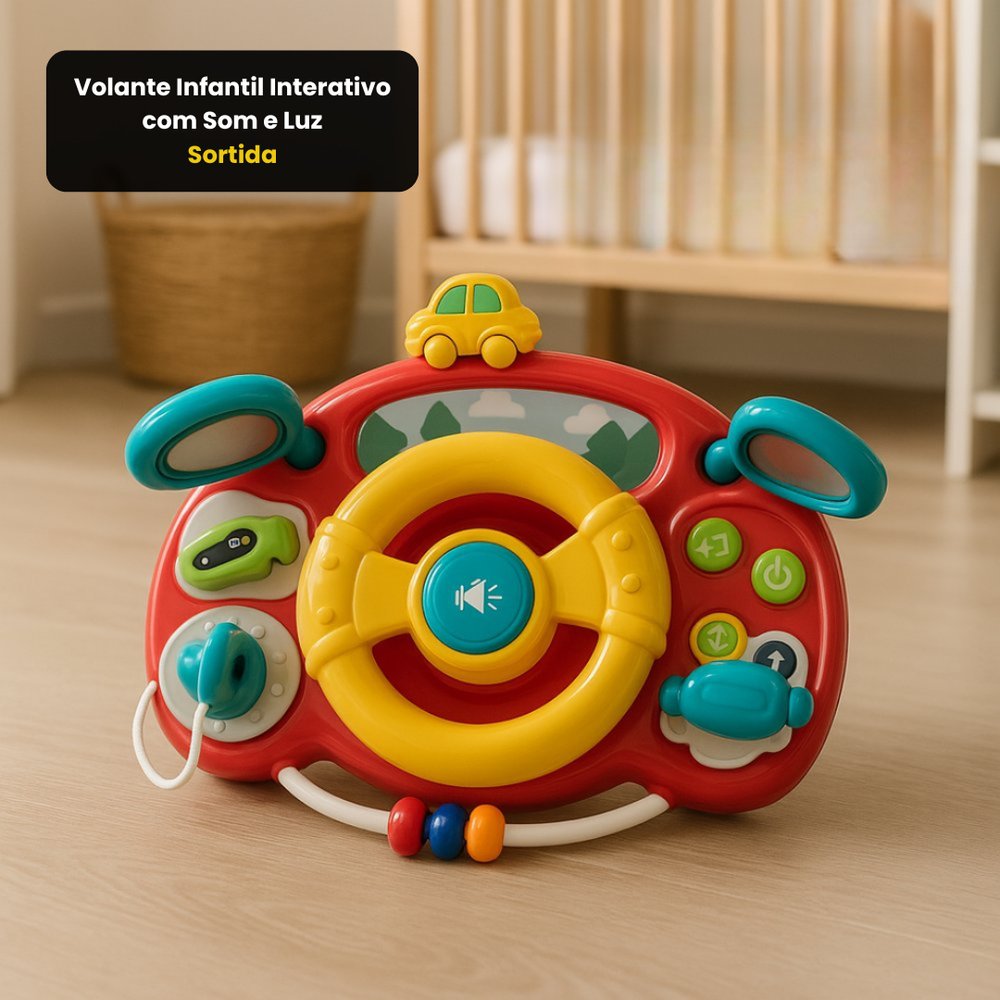 Volante Infantil Interativo com Som e Luz - Sortida — foto 1